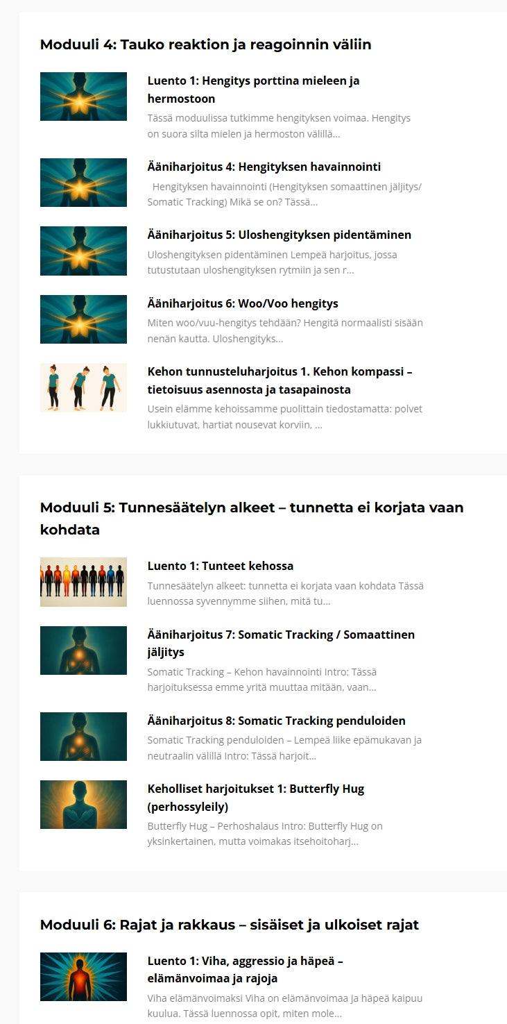 RAAKA RAUHA™ – Kehon kautta kotiin